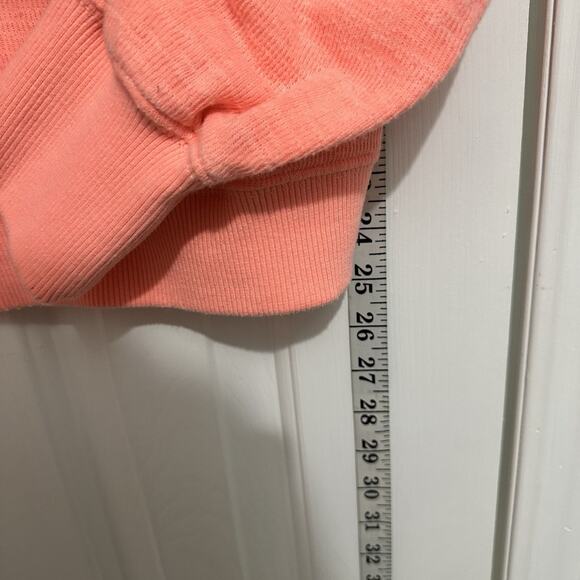 Aerie Sweatshirt Oversized Pullover Coral Size Medium Large Soft Stretchy V Neck - Picture 3 of 6